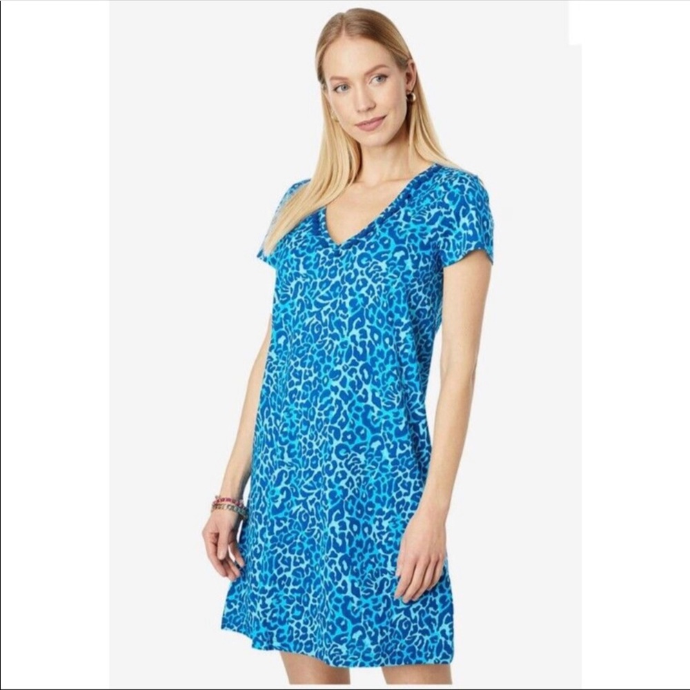 Lilly Pulitzer Etta vneck dress with Pom poms!